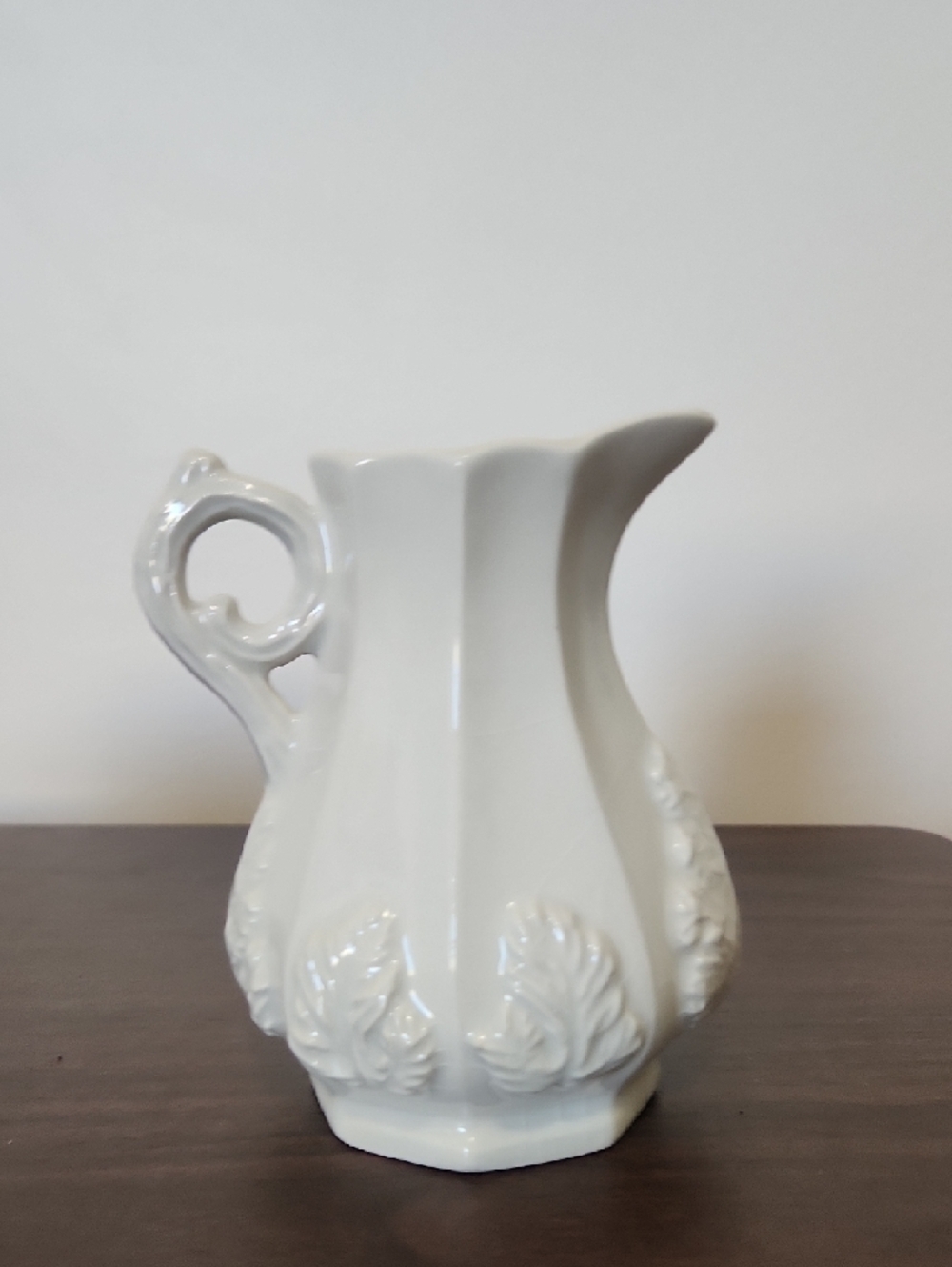 Vtg Red Cliff Ironstone Embossed Grape Leaf Pitcher and Sugar Bowl Set- No Lid - Picture 2 of 6